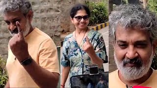 SS Rajamouli with His Family Casting Their Vote | Tollywood Celebrities Casting Votes