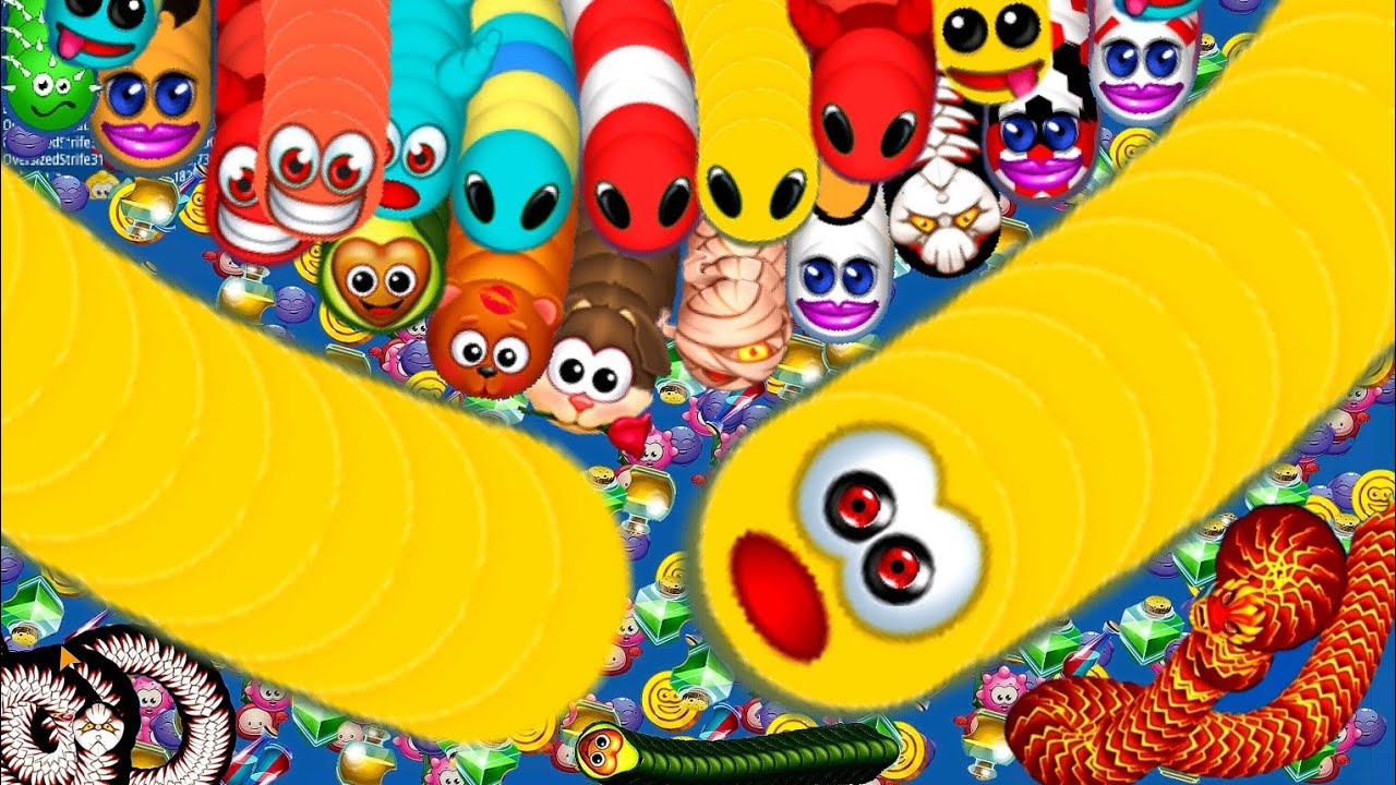 world Record 100 kills New score 5,357,853 biggest snake Worms Zone io