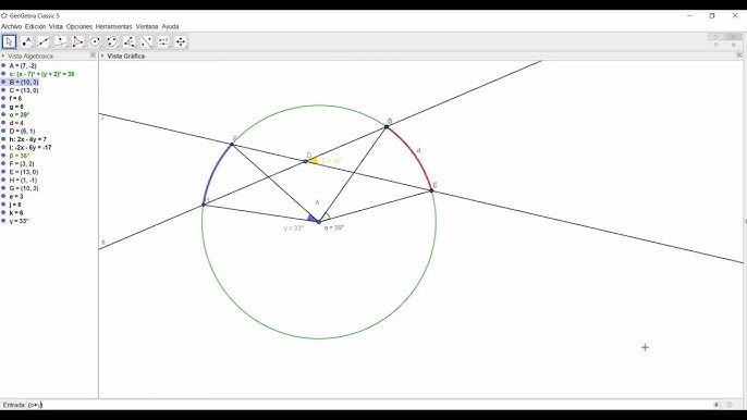 ÁNGULO INSCRITO DE 90 GRADOS VoBo – GeoGebra