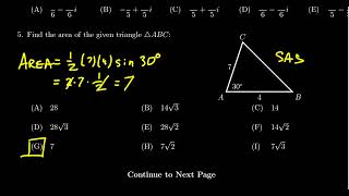 Math 1060, Exam 3 - Question 5