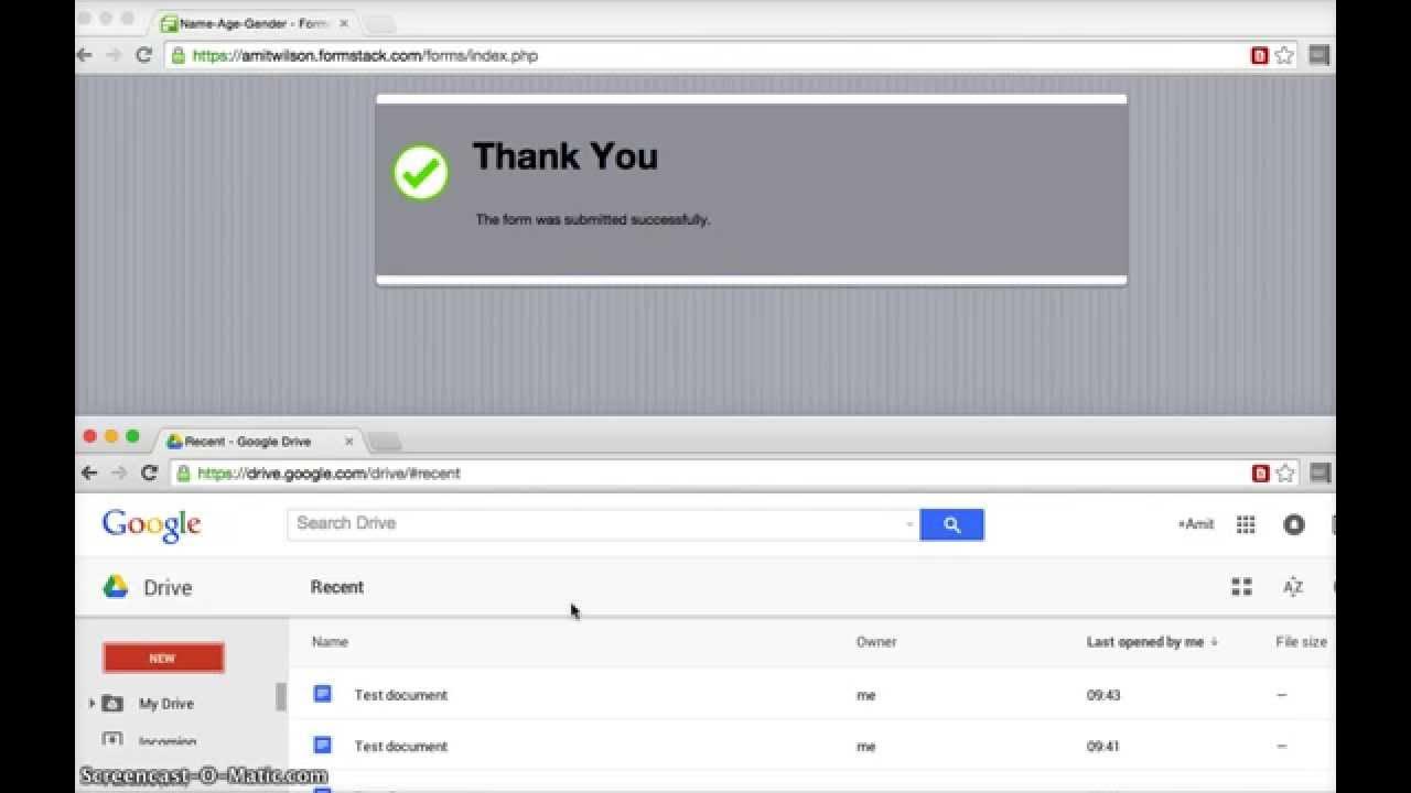 FormStack Google Docs Integration via Zapier YouTube