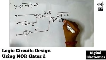 Logic Circuits Design From Boolean Expression Using NOR Gates | Question 2 | Digital Electronics