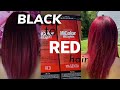 LOREAL HICOLOR MAGENTA mixed with LOREAL HICOLOR RED | Black to Red Hair NO BLEACH | NO TALKING!