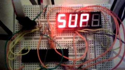 Scrolling text on 7 segment display