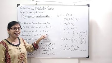Matrix  I Orthogonal Transformation I Nature of Quadratic Form I Complete Concept I Rashi Jain
