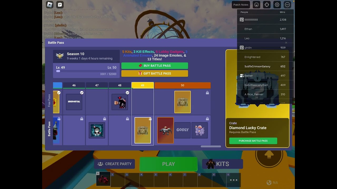 Can someone gift me the battlepass because I’m so close to lvl 50 my user name is jaysyjjen