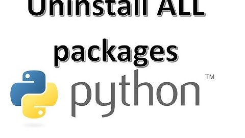 How to Uninstall ALL pip packages at once