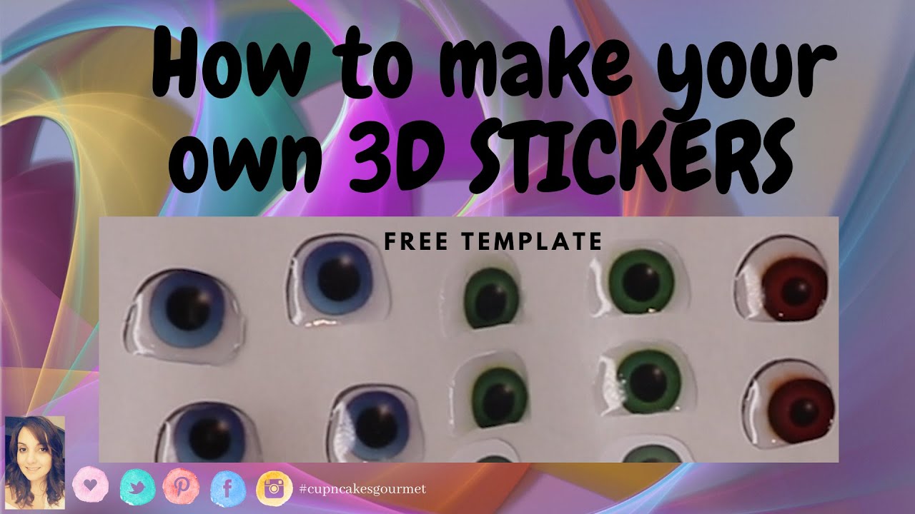 HOW TO MAKE YOUR OWN 3D STICKER EYES TUTORIAL CCG YouTube