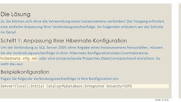 Konfiguration von Hibernate zur Verbindung mit SQL Server 2005 ohne Instanznamen