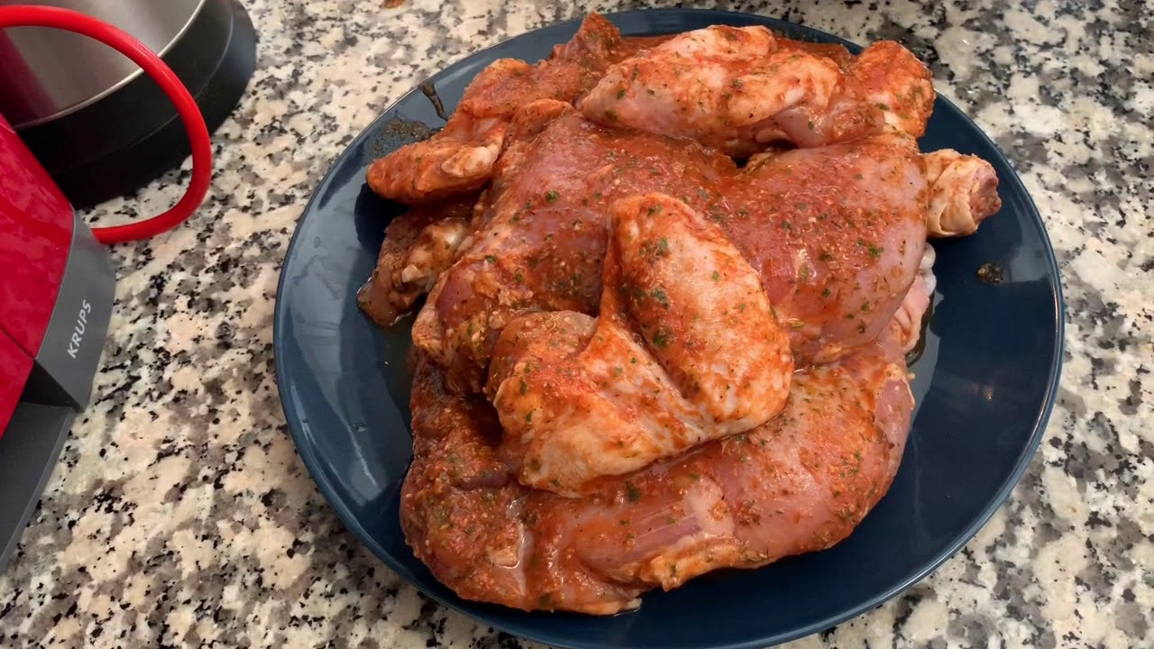 Pollo adobado al horno