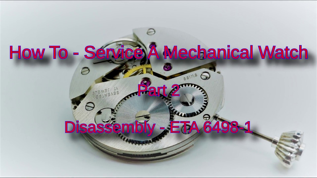 How To Service a Mechanical Watch Part 2 Disassembly ETA 64981