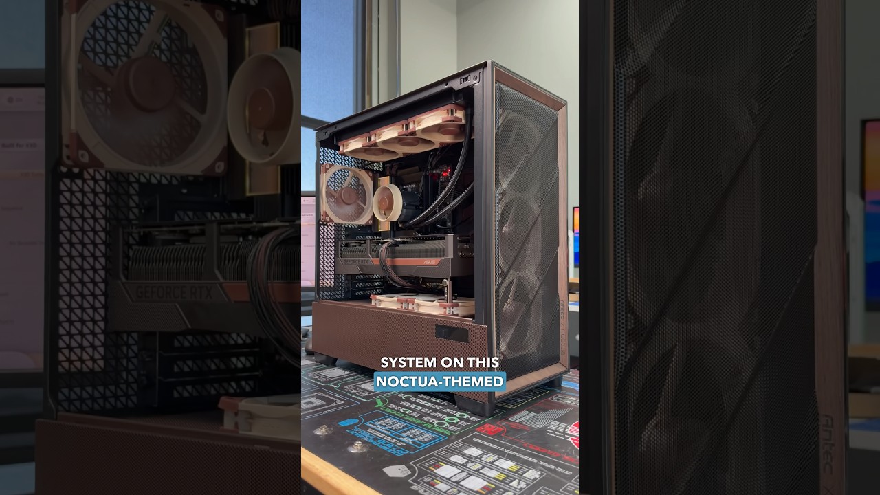 ⁣Noctua Themed Gaming PC! #pc #techtips #pcbuild #gamingpc #computer