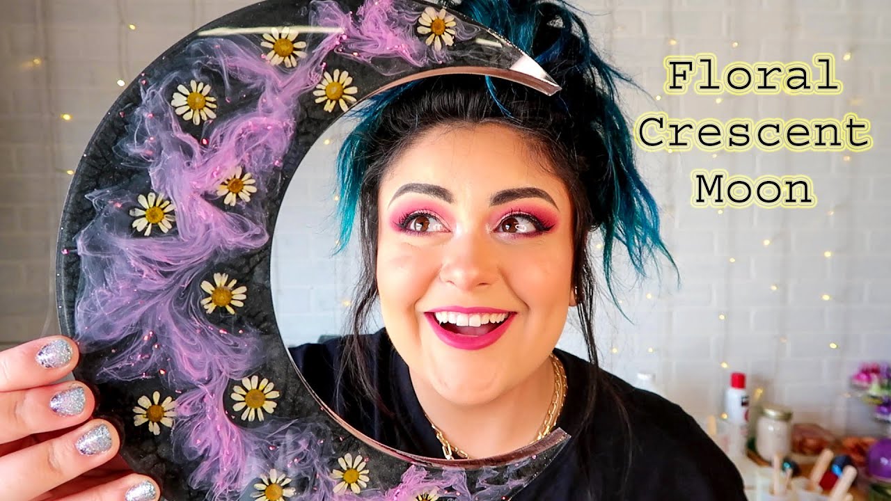 Preserving Flowers in a Crescent Moon | Trying Weird Silicone Molds!