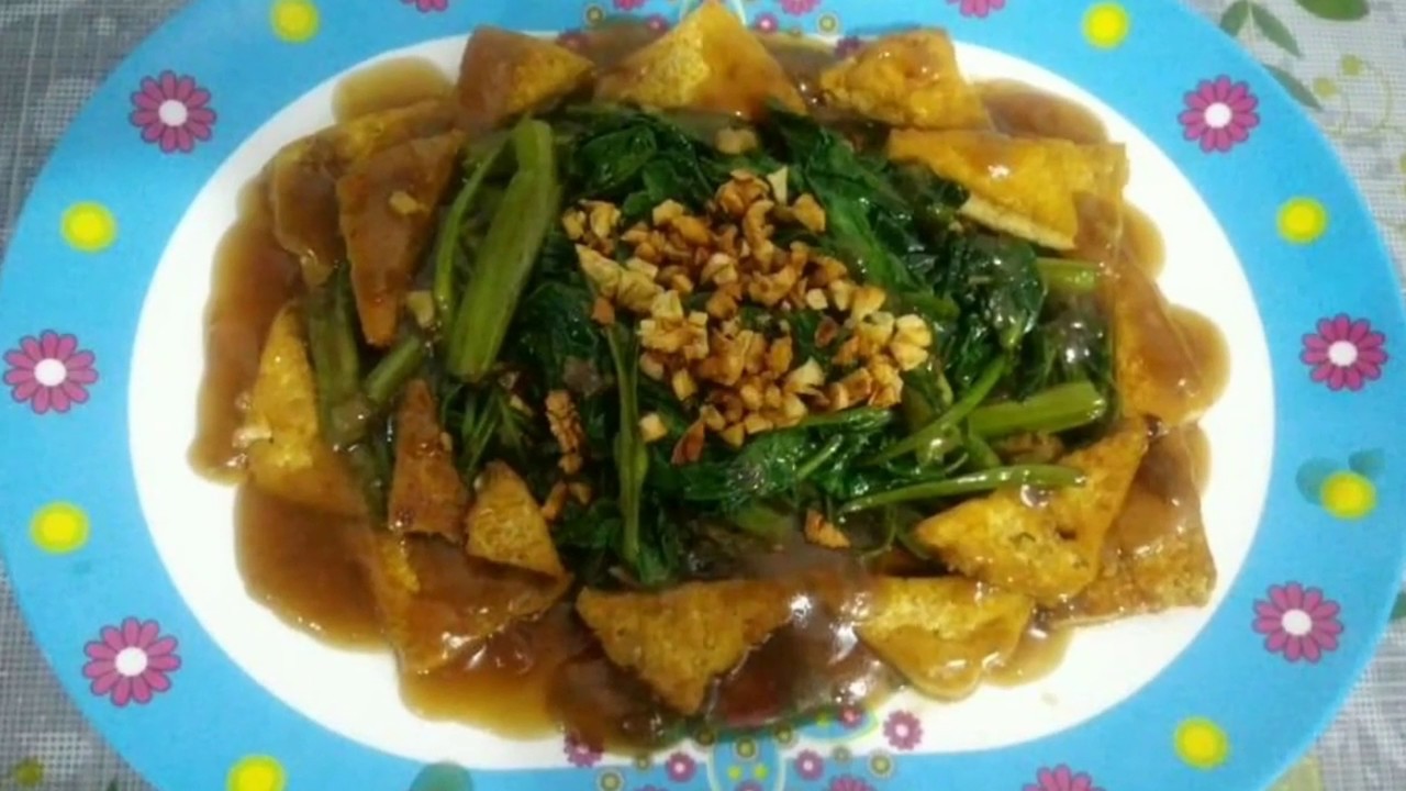 Stir fry Kangkong with tofu  