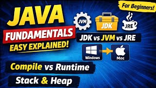Java Fundamentals Explained Simply | JVM, JDK, JRE, Memory