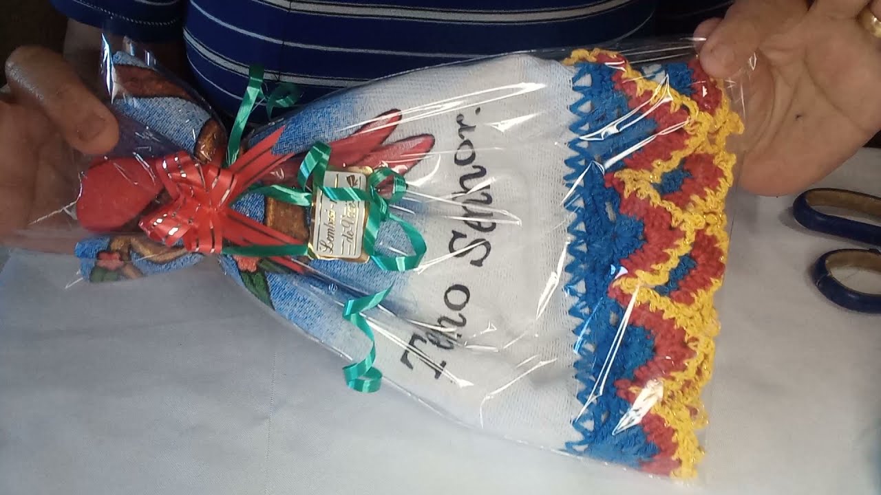 Panos de Pratos para presentes! Como fazer embalagem para econômicas 🎁🎁🎁
