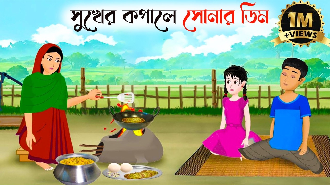 সুখের কপালে সোনার ডিম | Sukher Kopale Sonar Dim| Bengali Motivational Village Story | Bangla Cartoon