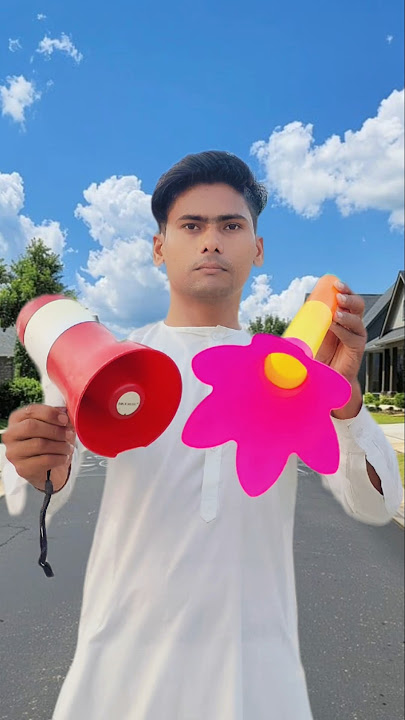 Horn toy and size Megaphone unboxing and testing 🔥#shorts