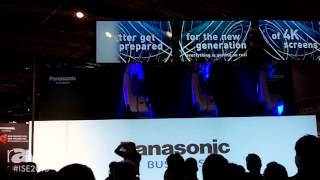 ISE 2016: Joel Rollins Shows Off a Demonstration of Panasonic Booth with Rotating TV Displays