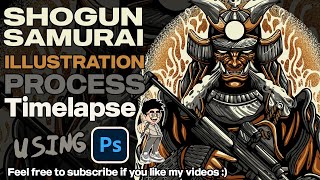 Shogun Samurai illustration Using Adobe Photoshop CC