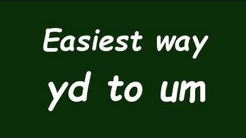 Convert yard to micrometer - Formula, Example, Solution