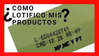 ✅  Como LOTIFICAR  materias primas y  producto terminado #1 - Curso de Inocuidad alimentaria