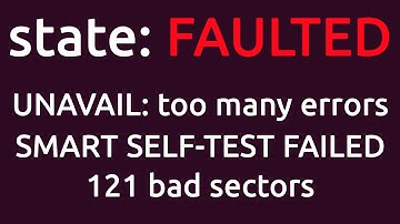 ZFS Disk Failure and Recovery