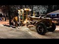 Snow Removal Grader Plowing Streets