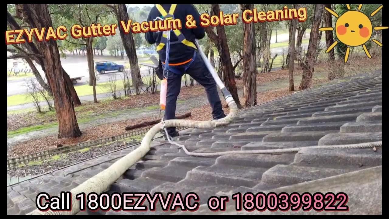 Vac Cleaning Gutters with a Gutter Master 2050 Vacuum. The Safe, Clean