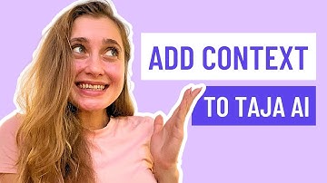 How To Add Context or Keywords on Taja AI (Official Tutorial)