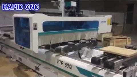 PTP CNC ROUTER FOR MAKING solid wood door core, double sides processing at one time