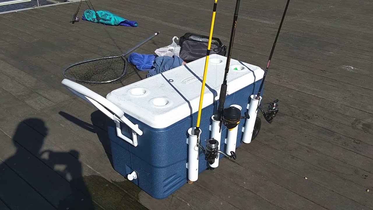 How to Turn a Cooler Into an Awesome Rod Holder and Bait and Fish