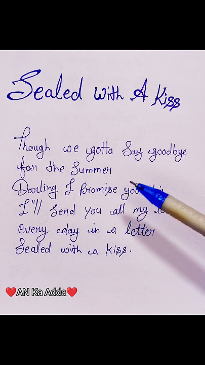 Download lagu Sealed with a Kiss - Brian Hyland Song Lyrics #lyrics #handwriting #youtubeshorts