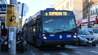 MTA NYCT: 2022 NovaBUS LFS #8854 On The Q Express Shuttle To Coney Island