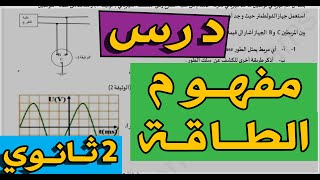 درس مفهوم الطاقة للسنة الثانية ثانوي (المقاربة الكيفية لطاقة جملة و انحفاظها)