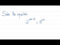Exponential Equations || Mathematics Paper 1