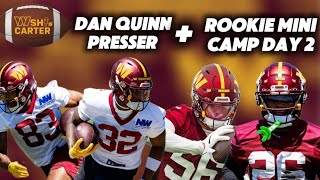 Commanders ROOKIE MINI CAMP day 2 RECAP coaches LOVE Amos and Taylor Conerly impressed