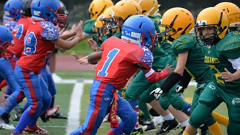 #1 MaKye Hamilton (Jeannette Blue Jays) 8U Footbal...