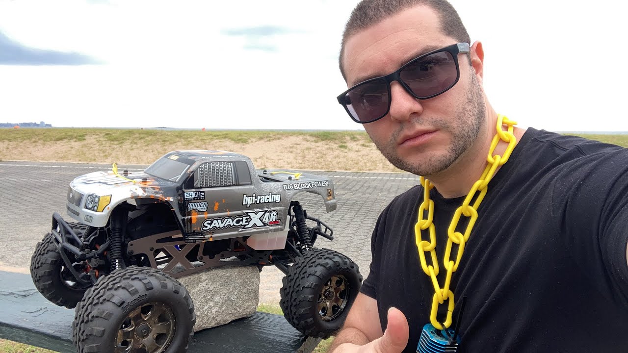 ホビーラジコン SAVAGE X4.6 NitroGang Live - HPI Savage X4.6 (2-SPEED BABY) and 1/5 Gas