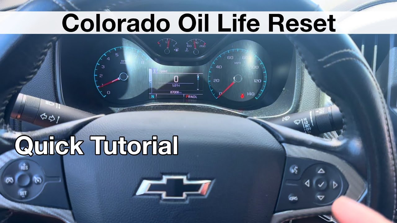 2017 Chevrolet Colorado Oil Life Reset YouTube 2017 Chevrolet Colorado Oil Life Reset YouTube