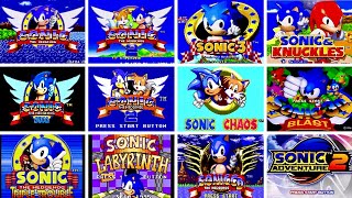 All Sonic Sega Title Screens Intros 4K