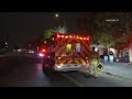 Mustang Crashes Into Pole, Downtown Los Angeles