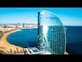 BARCELONA - SPAIN. Best Travel Destination in Europe. DJI Mavic Drone Aerial Footage 4k.
