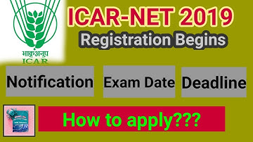 ICAR NET 2019 official Notification | Application Date | Eligibility criteria