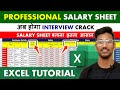 Professional Salary Sheet in Excel | D.A , HRA, PF, ESI | Excel Tutorial for beginners