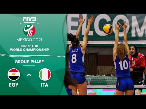 LIVE 🔴 EGY vs. ITA - Group Phase | Girls U18 Volleyball World Champs 2021