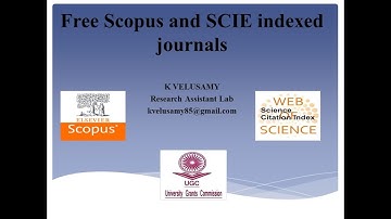 Free scopus indexed journals || web  of science || Science citation index || Fast publications