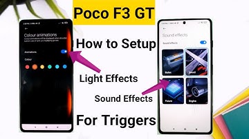 Poco F3 GT gaming triggers light effects, sound effects setup process