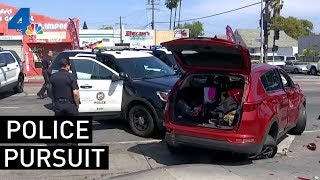 Officer Ends Car Chase, T-Bones Driver | NBCLA