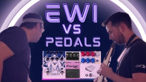 we tried the Akai EWI through a bunch of guitar pedals (boss, eqd, jhs)